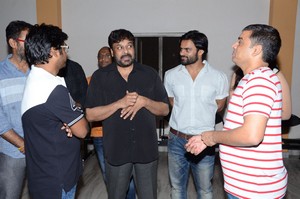 Chiranjeevi Watches Supreme Movie at Prasad Labs